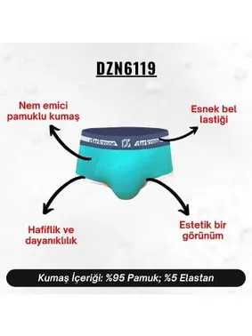 Darkzone Turkuaz Hipster Erkek Slip  Darkzone DZN6119 - Alternatif Görünüm