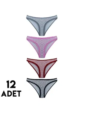 Tutku Desenli Rita Bayan Bikini Külot 12'li Tutku 0586 - Alternatif Görünüm