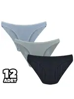 Jakarlı Kadın Bikini Külot 12'li Tutku 0679