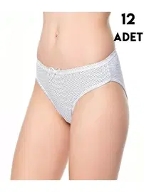 Tutku Küçük Puantiyeli Bayan Bikini Külot 12Li Tutku 0728