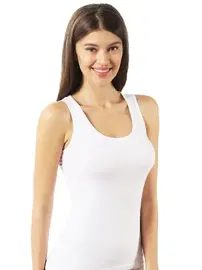 Özkan U Yaka Pamuklu Modal Rahat Esnek Saten Biyeli Kalın Askılı Kadın Atlet Özkan 20587 