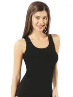 U Yaka Pamuklu Modal Rahat Esnek Saten Biyeli Kalın Askılı Kadın Atlet Özkan 20587  Siyah farklı açı