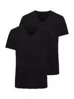 U.S. Polo Assn. Erkek Battal Siyah 2Li V Yaka T-shirt 90001 Siyah görsel 6