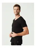 U.S. Polo Assn. Erkek Battal Siyah 2Li V Yaka T-shirt 90001 Siyah görsel 9