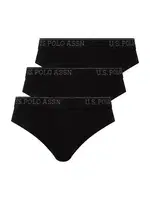 U.S. Polo Assn. Erkek Battal Siyah 3Lü Slıp 90003 Siyah görsel 6