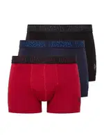 U.S. Polo Assn. Erkek Karışık Renk Pamuklu 3Lü Boxer 80518 Bordo görsel 6