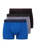 U.S. Polo Assn. Erkek Karışık Renk Pamuklu 3Lü Boxer 80518 Mavi