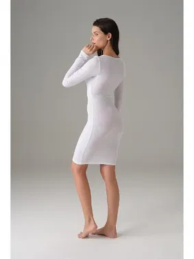 Doreanse Uzun Kol Bisiklet Yaka Elbise Jüpon Doreanse 11003 - Alternatif Görünüm