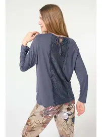 Anıl Uzun Kol Bisiklet Yaka Kışlık Örme Normal Bel Dantel Detaylı Pijama Takımı Anıl 9836