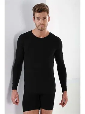 Arma Yıldız Uzun Kol Yuvarlak Yaka Erkek Siyah Badi Arma Yıldız 1128