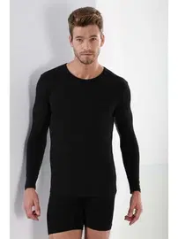 Arma Yıldız Uzun Kol Yuvarlak Yaka Erkek Siyah Badi Arma Yıldız 1128