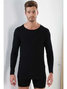 Arma Yıldız Uzun Kol Yuvarlak Yaka Erkek Siyah Badi Arma Yıldız 1128 - Alternatif Görünüm