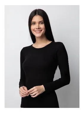 Donex Uzun Kollu Bisiklet Yaka Kadın Body Donex 3225