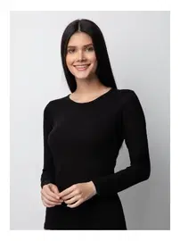 Donex Uzun Kollu Bisiklet Yaka Kadın Body Donex 3225