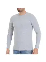 Uzun Kollu Gri O-Yaka Likralı Erkek T-Shirt Yıldız 87 Gri