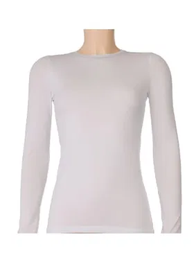 Yıldız Çamaşır Uzun Kollu Kadın Beyaz 3'lü Paket Likralı T-Shirt Yıldız 2145