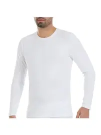 Yıldız Çamaşır Uzun Kollu Likralı Beyaz O-Yaka Erkek T-Shirt Yıldız 85