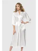 Uzun Saten Sabahlık Ahu Lingerie 7472 Ekru görsel 8