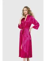 Uzun Saten Sabahlık Ahu Lingerie 7472 Fuşya görsel 10