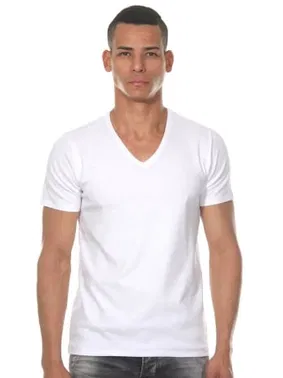 Darkzone V Yaka Beyaz Erkek T-shirt Darkzone DZN8612