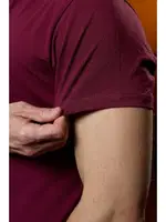 V Yaka Bordo Erkek T-shirt Darkzone DZN8620 görsel 7