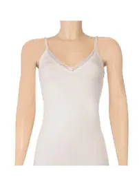 Yıldız Çamaşır V Yaka Ekru 3'lü Paket Modal Dantelli İp Askılı Kadın Atlet Yıldız 2227