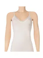 V Yaka Ekru 3'lü Paket Modal Dantelli İp Askılı Kadın Atlet Yıldız 2227 Ekru