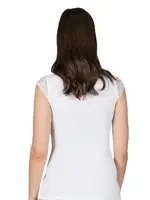 V Yaka Pamuklu Kisa Kollu Dantelli Örme Kadın Atlet Özkan 24205  Beyaz görsel 6