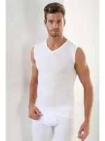 V Yaka Ribana Beyaz Kolsuz Atlet 2'li Paket Arma Yıldız 1115 - 2 ADET Beyaz görsel 4