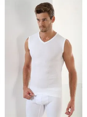 Arma Yıldız V Yaka Ribana Beyaz Kolsuz Atlet 2'li Paket Arma Yıldız 1115 - 2 ADET - Alternatif Görünüm