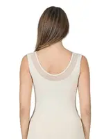 V Yaka Tüllü Modal Pamuklu Kalın Askılı Kadın Atlet Özkan 22848  Ten detay görünüm