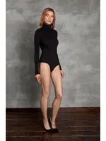 Viloft Uzun Kollu Boğazlı Yaka Termal Kadın Body Doreanse 12463 Siyah