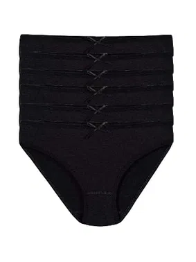 Yıldız Çamaşır Viscon Siyah 6'lı Paket Likralı Kadın Bikini Külot Yıldız 3556