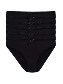 Yıldız Çamaşır Viscon Siyah 6'lı Paket Likralı Kadın Bikini Külot Yıldız 3556