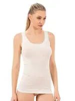 Viskon Kaşkorse Dantelli Esnek Yumuşak Kalın Askılı Kadın Örme Atlet Özkan 27075  Ekru görsel 18