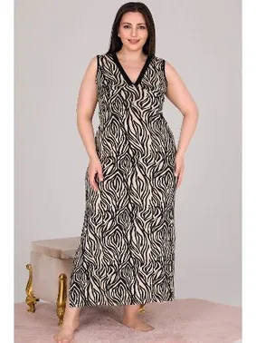 Lady Viskon Kumaş Büyük Beden Anne Elbise Lady 7247