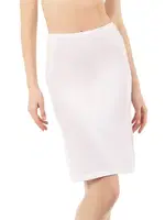 Viskon Kumaş Esnek Rahat Diz üstü Astar Jüpon Kombinezon Özkan 27134 Beyaz görsel 7