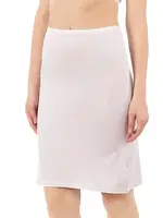 Viskon Kumaş Esnek Rahat Diz üstü Astar Jüpon Kombinezon Özkan 27134 Beyaz görsel 9