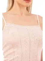 Viskon Transferli Ribana Esnek İp Askılı Örme Kadın Atlet Özkan 27106  Somon görsel 10