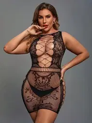 Vivaldy Battal Beden Göğüs Dekolteli Fantazi Vücut Çorabı Vivaldy 3005