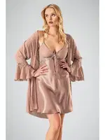 Vizon 2li Sabahlık Gecelik Takım Ahu 7711 Vizon