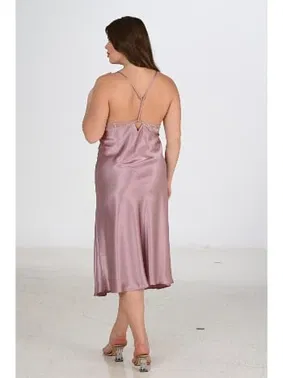 Ahu Lingerie Vizon Sabahlık 2li Takımı Bigsize Ahu 6227 - Alternatif Görünüm