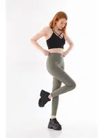 Çağla Geniş Fitilli Şardonlu Kadın Tayt Vogsing 345 Çağla Yeşili detay görünüm