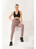 Cepli Fitilli Vizon Kadın Tek Eşofman Altı Vogsing 387 Vizon