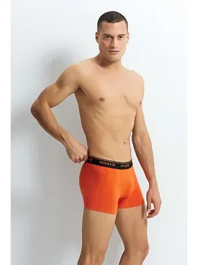 Wooster Wooster Erkek Boxer Turuncu Strech Cotton W-002 - 3 Adet - Alternatif Görünüm