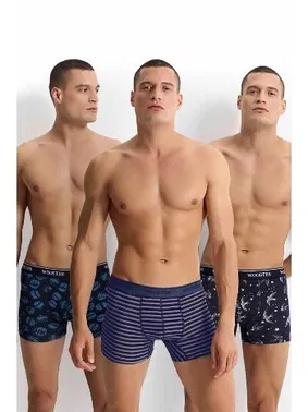 Wooster Wooster Strech Cotton Pamuklu 3lü Boxer Seti W-200 - Alternatif Görünüm