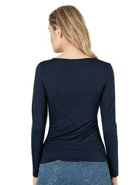 Özkan Worteks Viskon Kumaş Esnek Rahat Yakası Pul Nakışlı Uzun Kollu Bluz Özkan 7429 - Alternatif Görünüm