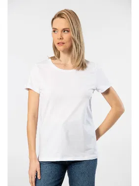 Wtshirt Bisiklet Yaka Pamuklu Kısa Kollu Kadın Tshirt Wtshirt London