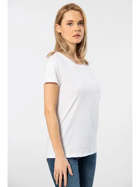 Wtshirt Bisiklet Yaka Pamuklu Kısa Kollu Kadın Tshirt Wtshirt London - Alternatif Görünüm