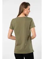 Düz Kesim Kısa Kollu Wtshirt London Kadın Tshirt farklı açı